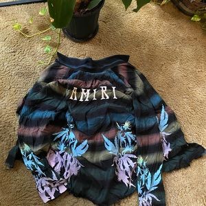 Amiri shirt palm trees on shirt very cool.